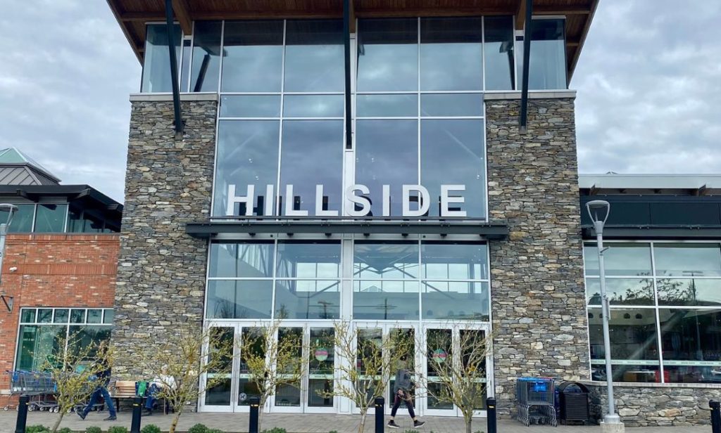 Outside Hillside Shopping Centre food court entrance in Victoria, BC